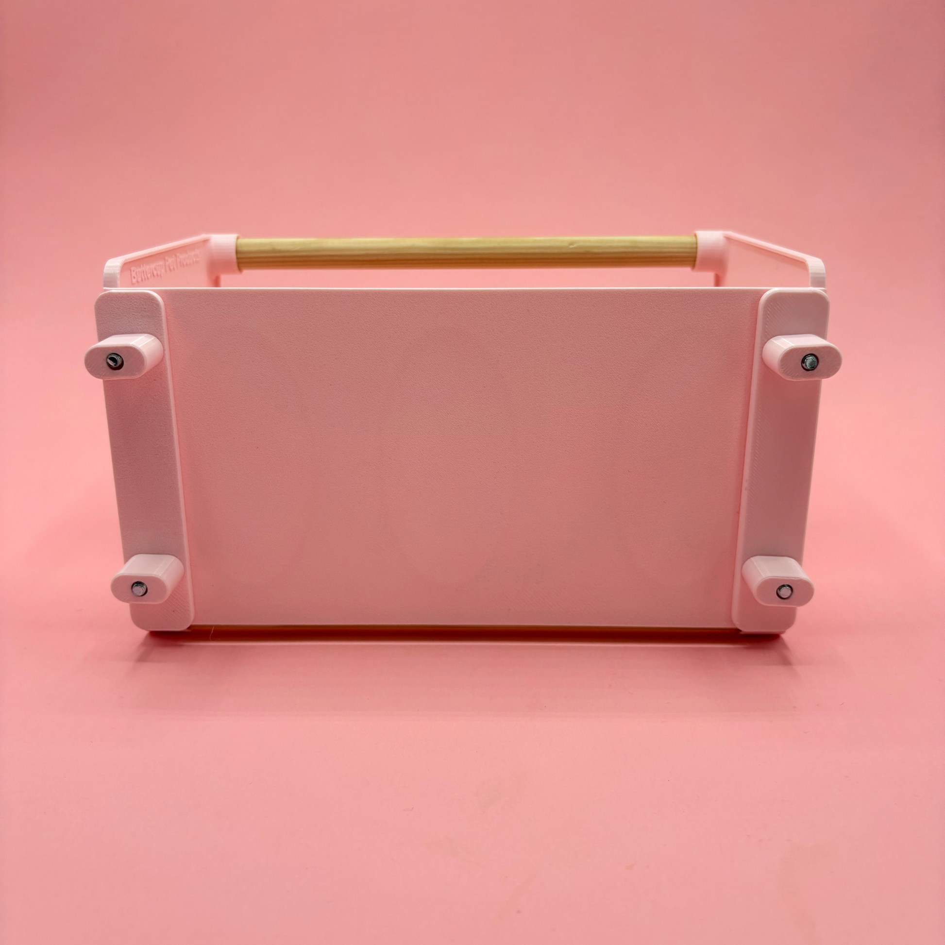 SINGLE Cage Mounted Hay Rack - White - TRADE-4