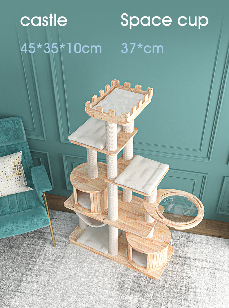 HONEYPOT CAT® MiaoZuo Premium Solid Wood Cat Tree 176CM #AG210316PRO-2